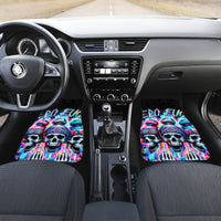 Lady Skull Car Mats Zero Fucks Given - Wonder Print Shop