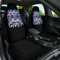 Lady Skull Car Seat Cover Zero Fucks Given - Wonder Print Shop