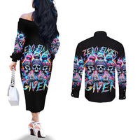 lady-skull-couples-matching-off-the-shoulder-long-sleeve-dress-and-long-sleeve-button-shirt-zero-fucks-given