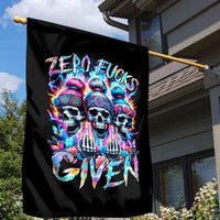 Lady Skull Garden Flag Zero Fucks Given - Wonder Print Shop
