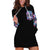 Lady Skull Hoodie Dress Zero Fucks Given - Wonder Print Shop