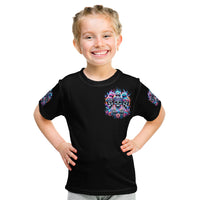 Lady Skull Kid T Shirt Zero Fucks Given - Wonder Print Shop