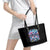 Lady Skull Leather Tote Bag Zero Fucks Given - Wonder Print Shop