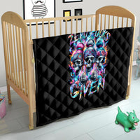 Lady Skull Quilt Zero Fucks Given - Wonder Print Shop