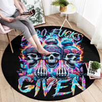 lady-skull-round-carpet-zero-fucks-given