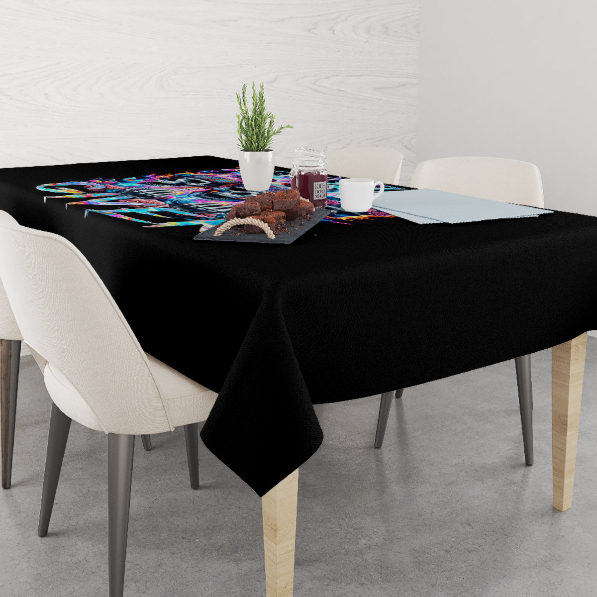 Lady Skull Tablecloth Zero Fucks Given - Wonder Print Shop