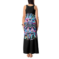 Lady Skull Tank Maxi Dress Zero Fucks Given - Wonder Print Shop