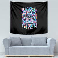 Lady Skull Tapestry Zero Fucks Given - Wonder Print Shop