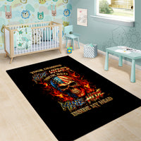 Fire Skull Area Rug My Demon Hide Inside My Head - Wonder Print Shop