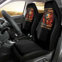 Fire Skull Car Seat Cover My Demon Hide Inside My Head - Wonder Print Shop