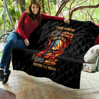 Fire Skull Quilt My Demon Hide Inside My Head - Wonder Print Shop
