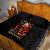 Fire Skull Quilt Bed Set My Demon Hide Inside My Head - Wonder Print Shop