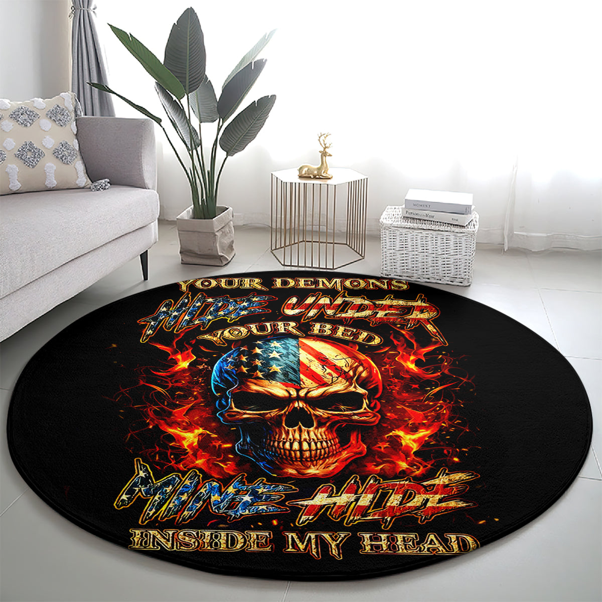 fire-skull-round-carpet-my-demon-hide-inside-my-head