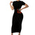 Fire Skull Short Sleeve Bodycon Dress My Demon Hide Inside My Head - Wonder Print Shop