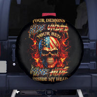 Fire Skull Spare Tire Cover My Demon Hide Inside My Head - Wonder Print Shop