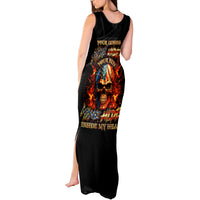 Fire Skull Tank Maxi Dress My Demon Hide Inside My Head - Wonder Print Shop