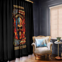 Fire Skull Window Curtain My Demon Hide Inside My Head - Wonder Print Shop