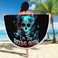 Da de los Muertos Skull Beach Blanket I'm Not A Princess I'm The Queen - Wonder Print Shop