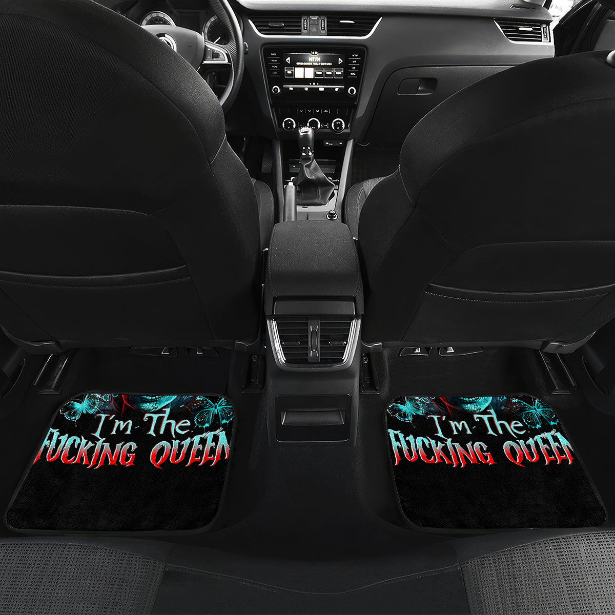 Da de los Muertos Skull Car Mats I'm Not A Princess I'm The Queen - Wonder Print Shop