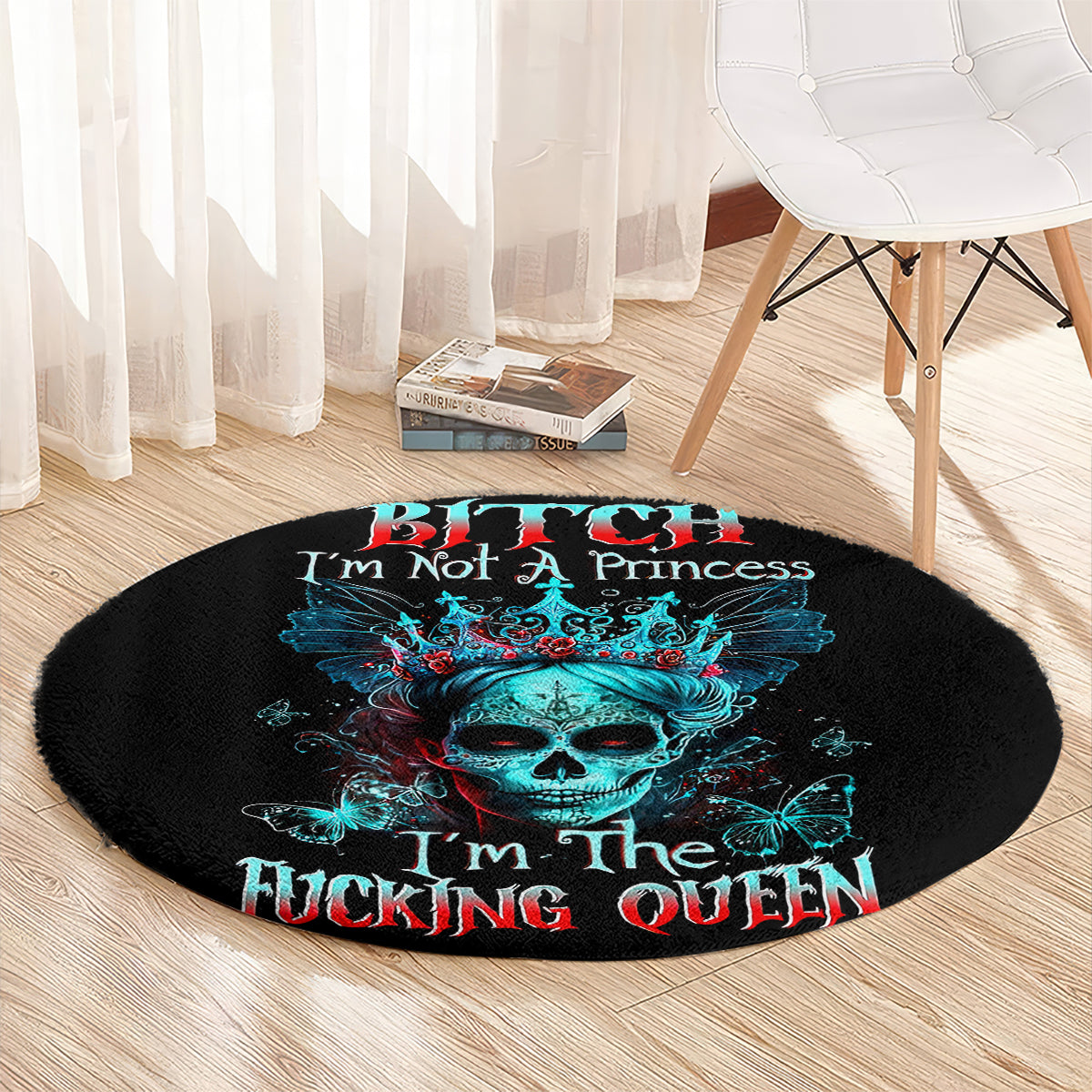da-de-los-muertos-skull-round-carpet-im-not-a-princess-im-the-queen