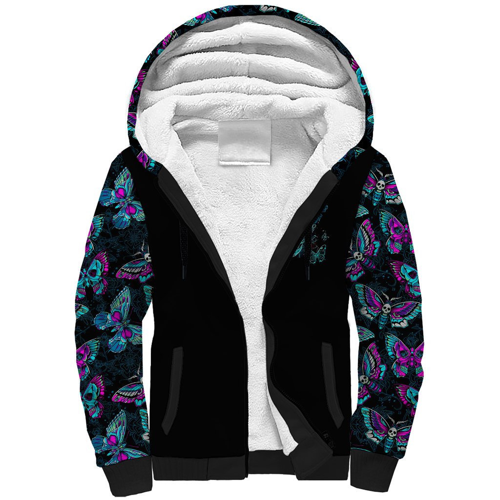 Día de los Muertos Skull Sherpa Hoodie I'm Not A Princess I'm The Queen - Wonder Print Shop