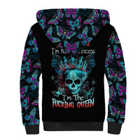 Día de los Muertos Skull Sherpa Hoodie I'm Not A Princess I'm The Queen - Wonder Print Shop