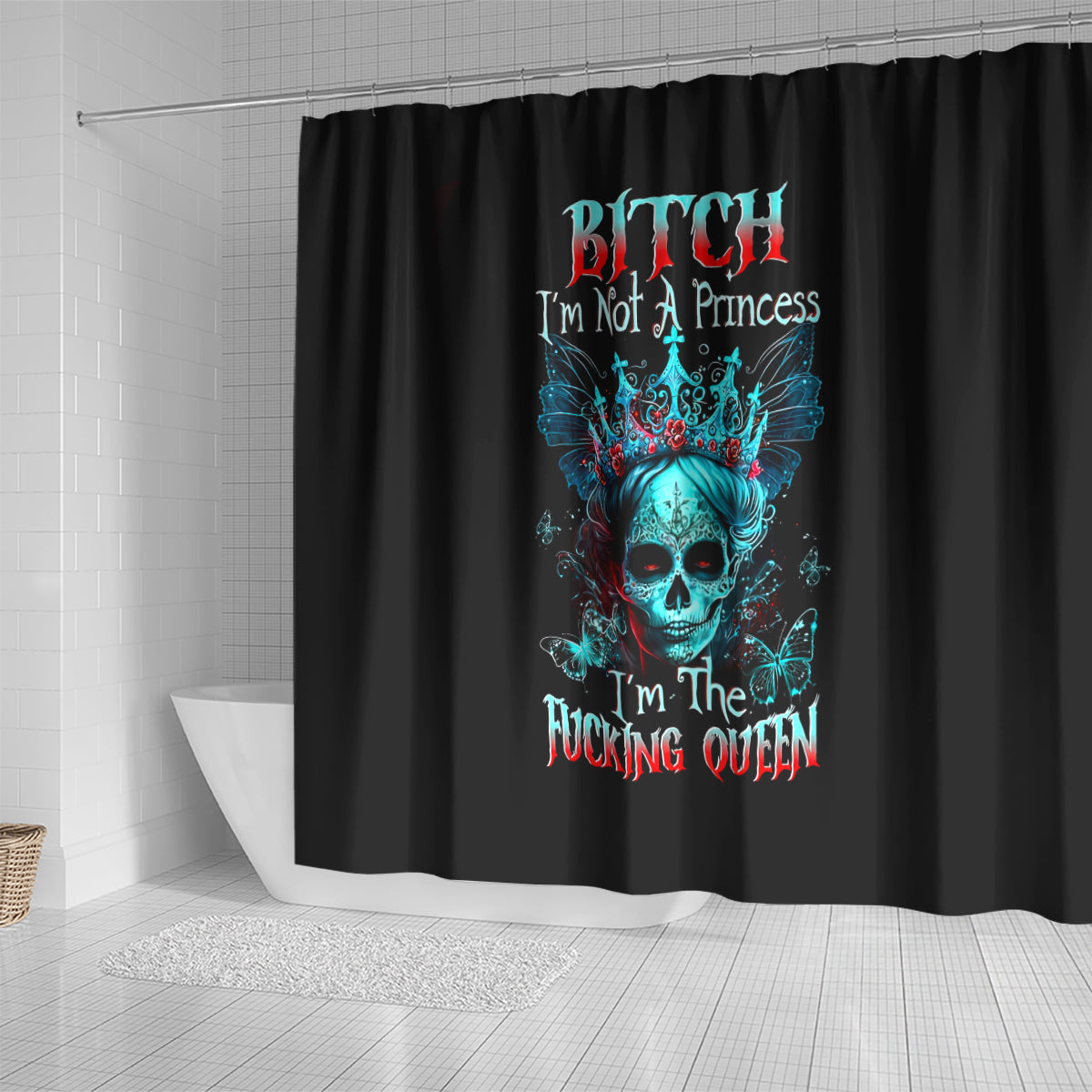 da-de-los-muertos-skull-shower-curtain-im-not-a-princess-im-the-queen