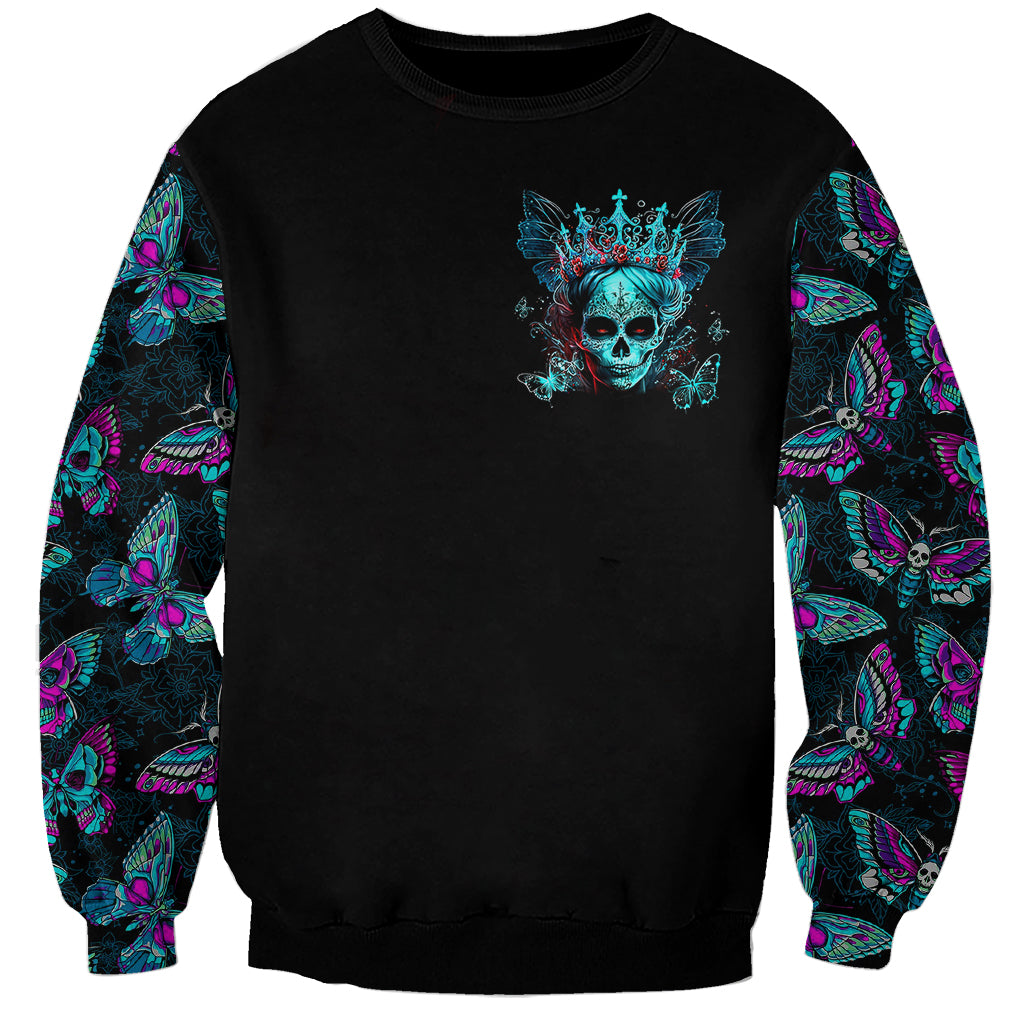 Día de los Muertos Skull Sweatshirt I'm Not A Princess I'm The Queen - Wonder Print Shop