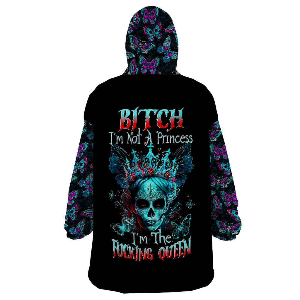 Día de los Muertos Skull Wearable Blanket Hoodie I'm Not A Princess I'm The Queen - Wonder Print Shop