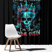 Da de los Muertos Skull Window Curtain I'm Not A Princess I'm The Queen - Wonder Print Shop