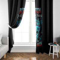 Da de los Muertos Skull Window Curtain I'm Not A Princess I'm The Queen - Wonder Print Shop
