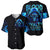 Blue Flame Skull Baseball Jersey Blood Make You Related - Wonder Print Shop