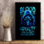 Blue Flame Skull Canvas Wall Art Blood Make You Related - Wonder Print Shop