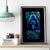 Blue Flame Skull Canvas Wall Art Blood Make You Related - Wonder Print Shop