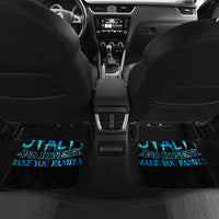 Blue Flame Skull Car Mats Blood Make You Related - Wonder Print Shop