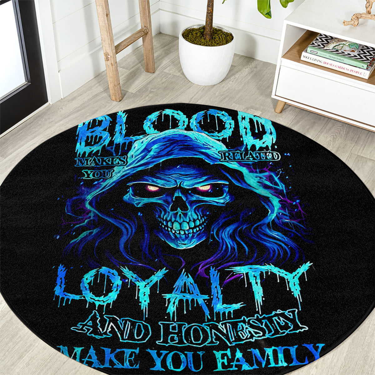 blue-flame-skull-round-carpet-blood-make-you-related