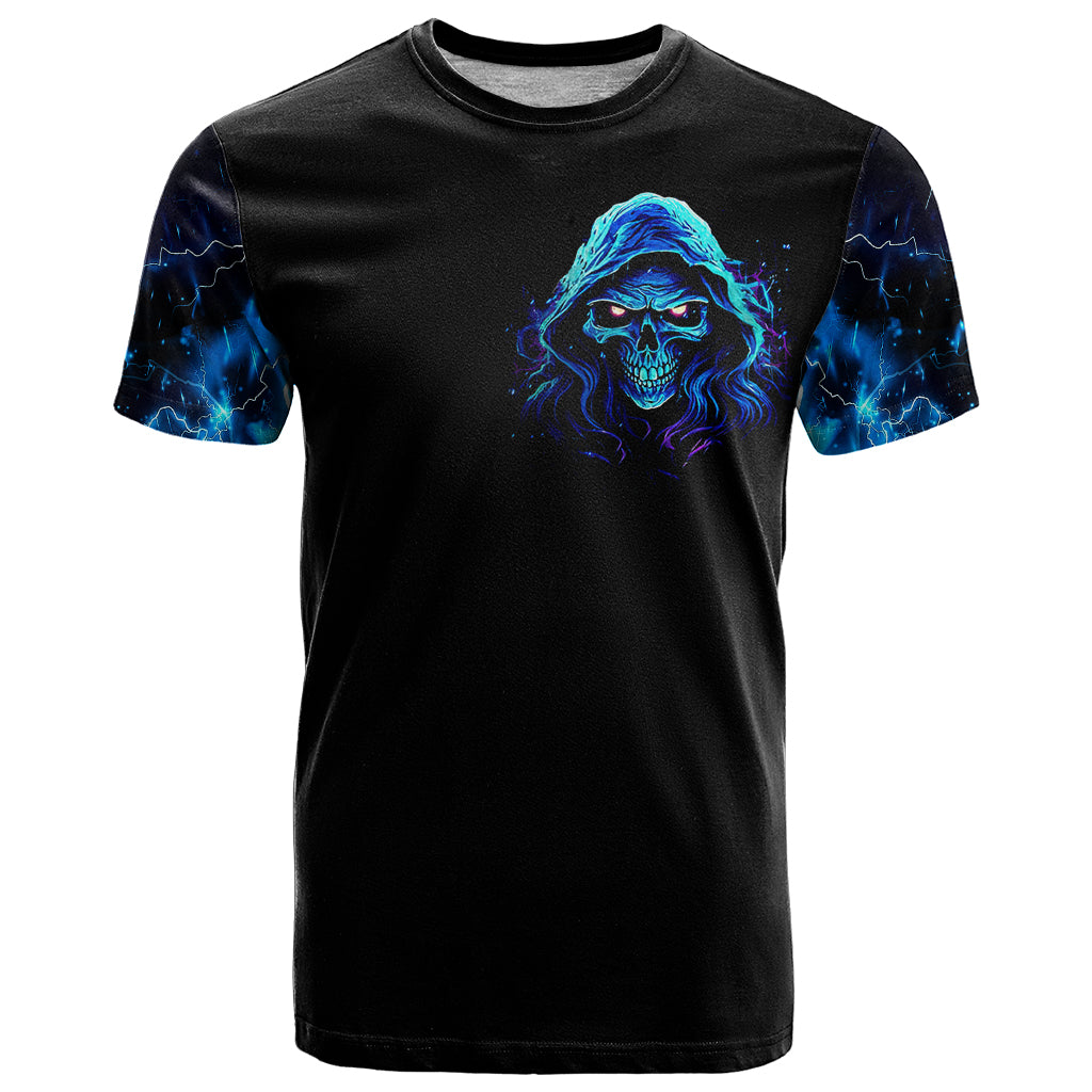 Blue Flame Skull T Shirt Blood Make You Related - Wonder Print Shop