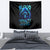 Blue Flame Skull Tapestry Blood Make You Related - Wonder Print Shop