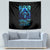 Blue Flame Skull Tapestry Blood Make You Related - Wonder Print Shop