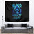 Blue Flame Skull Tapestry Blood Make You Related - Wonder Print Shop