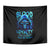 Blue Flame Skull Tapestry Blood Make You Related - Wonder Print Shop