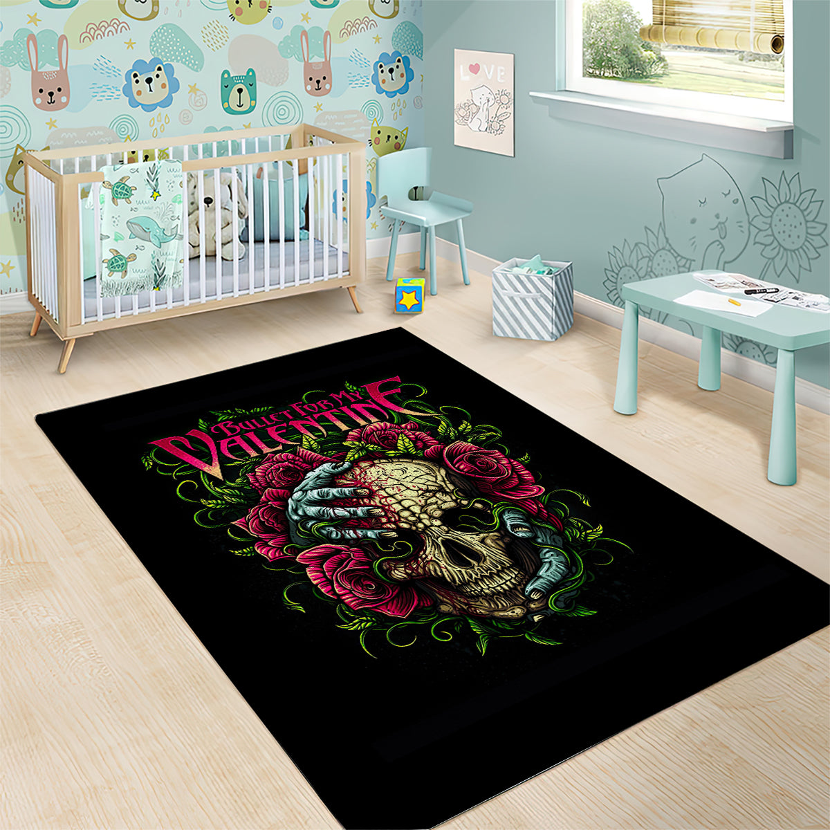 Viper Skull Area Rug Bullet For My Valentine - Wonder Print Shop
