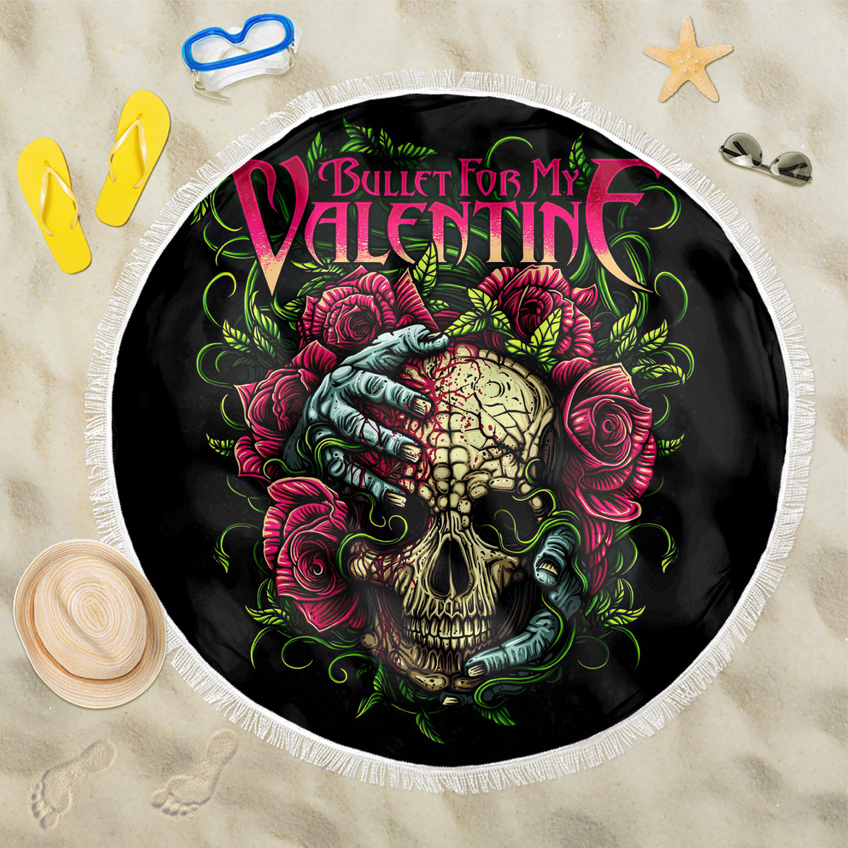 Viper Skull Beach Blanket Bullet For My Valentine - Wonder Print Shop