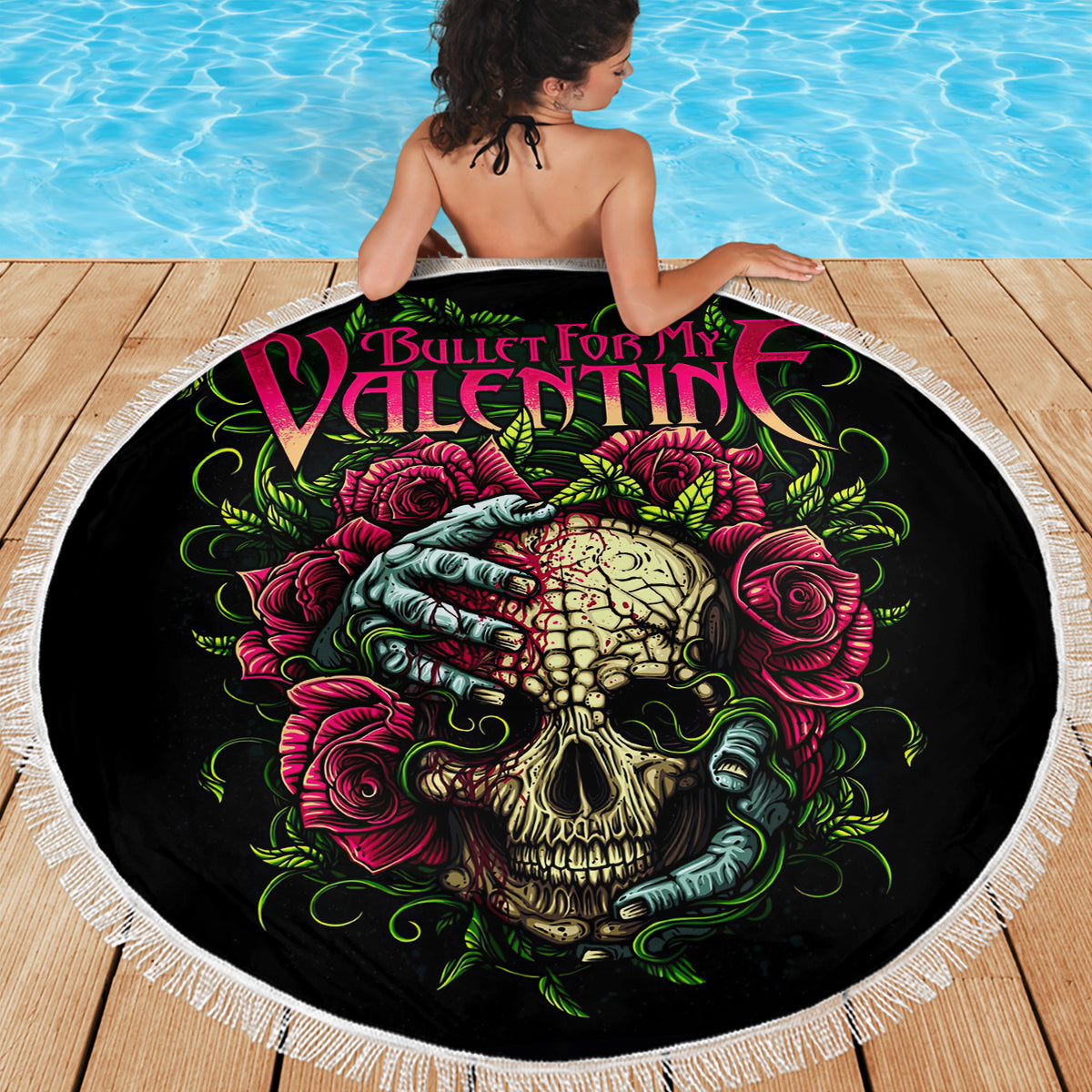 Viper Skull Beach Blanket Bullet For My Valentine - Wonder Print Shop