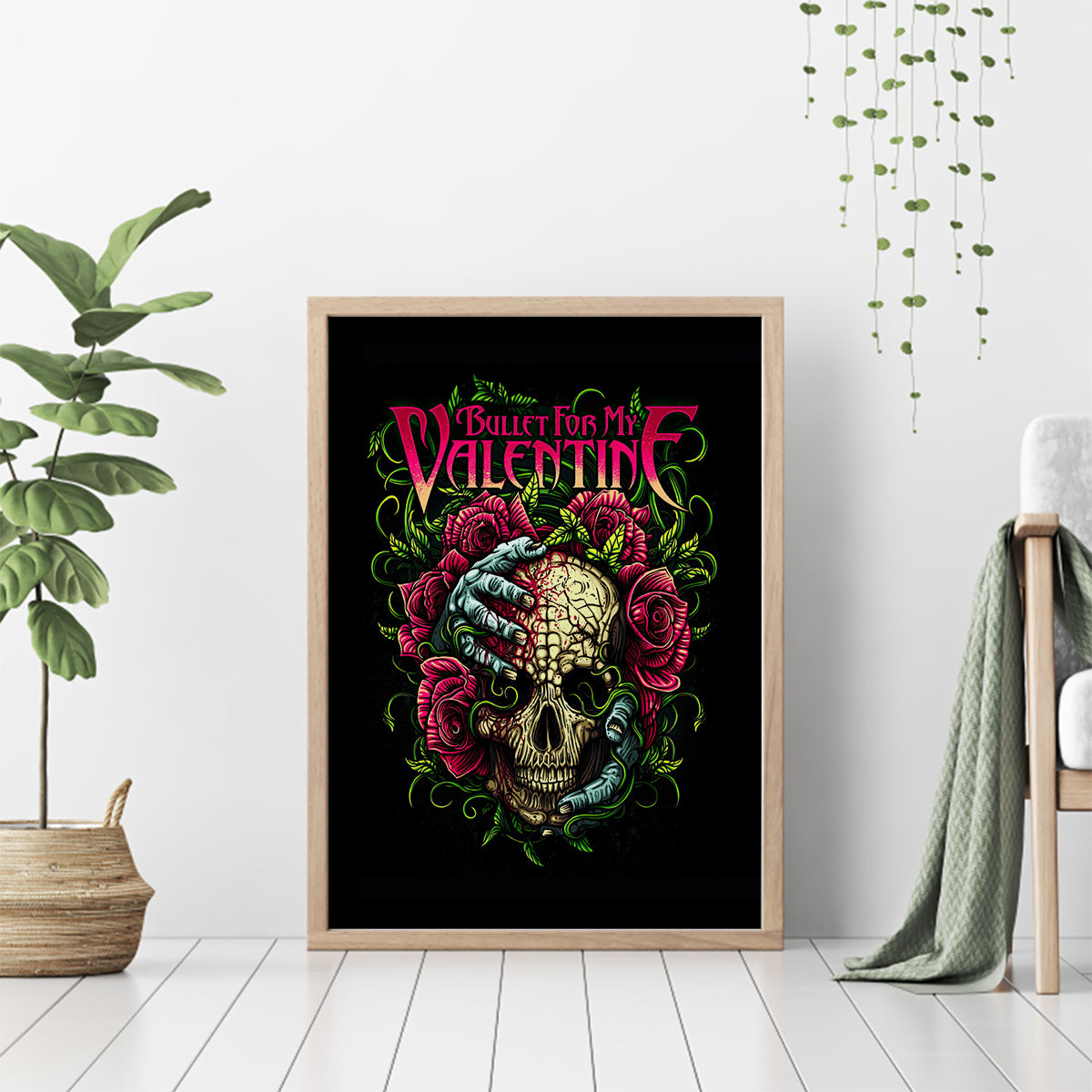 Viper Skull Canvas Wall Art Bullet For My Valentine - Wonder Print Shop