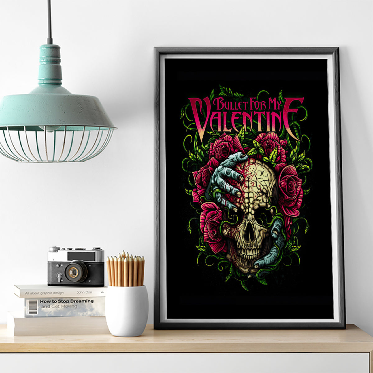 Viper Skull Canvas Wall Art Bullet For My Valentine - Wonder Print Shop