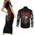 Viper Skull Couples Matching Short Sleeve Bodycon Dress and Long Sleeve Button Shirts Bullet For My Valentine - Wonder Print Shop