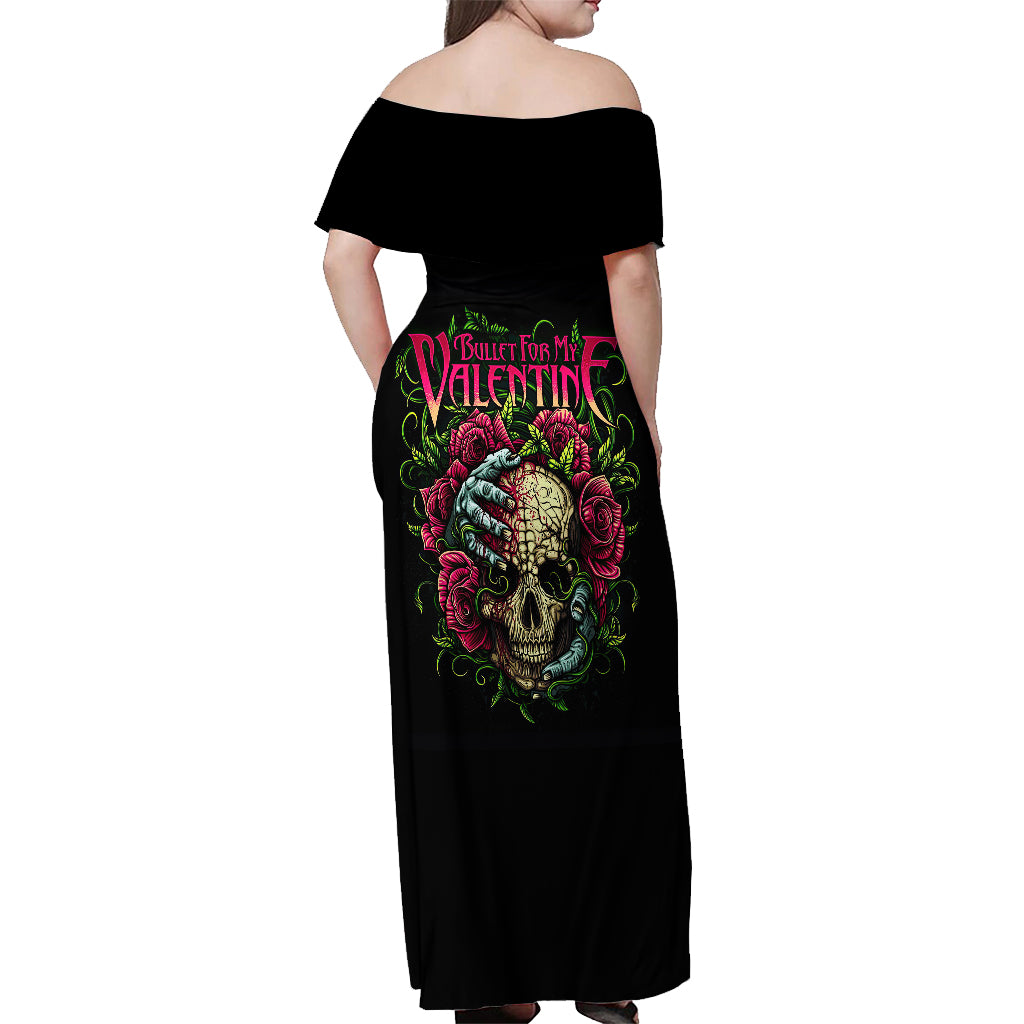 Viper Skull Off Shoulder Maxi Dress Bullet For My Valentine - Wonder Print Shop
