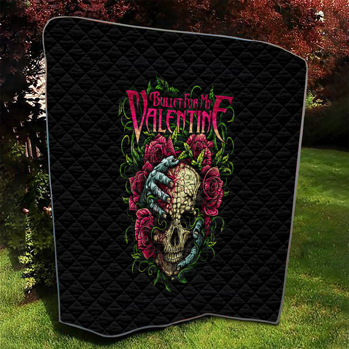 Viper Skull Quilt Bullet For My Valentine - Wonder Print Shop