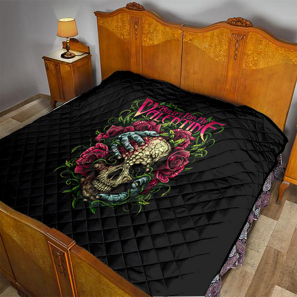 Viper Skull Quilt Bullet For My Valentine - Wonder Print Shop